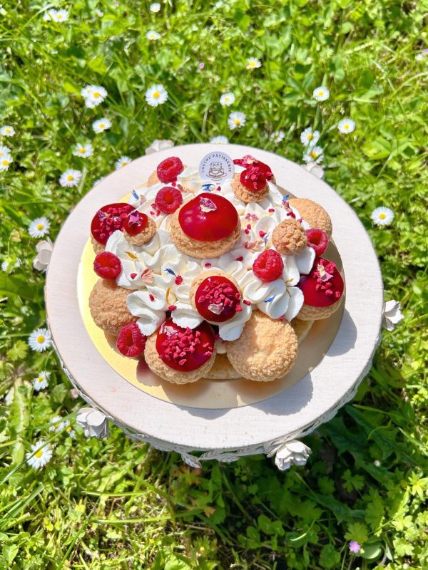 St-ho ispahan 6/8p Saint-Honoré Façon Ispahan (Framboise, Rose, Litchi)