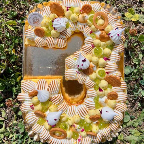 Number cake citron 8/10p Number Cake Citron Basilic Meringué