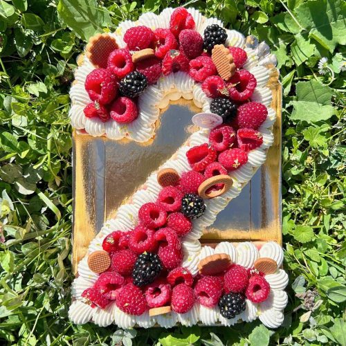 Number framboise 8/10p Number Cake Framboise Vanille
