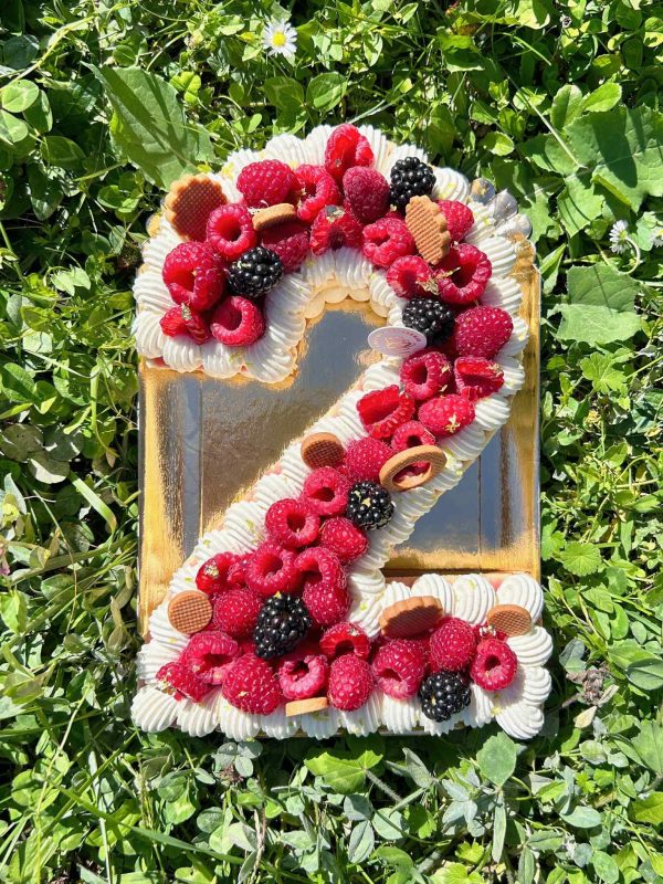 Number framboise 8/10p Number Cake Framboise Vanille