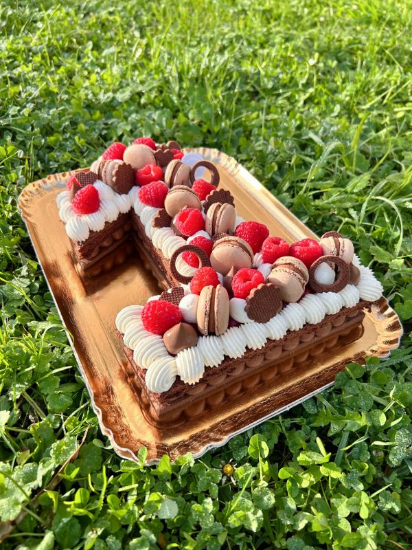 Number Cake Chocolat Framboise Vanille